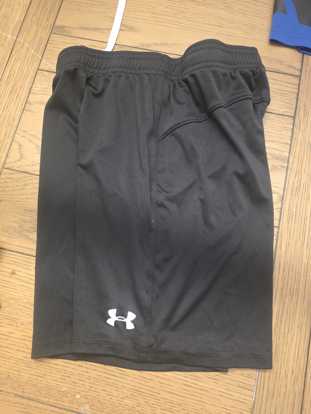 Under Armour Black Boys Ym Athletic Shorts with White Logo